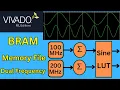Dual-Frequency Sine Wave Generators in Vivado Simulation by Xilinx Block Memory Generator