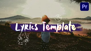 free lyrics title template premiere pro