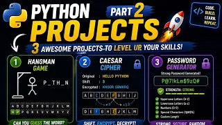 3 Python Projects for Beginners Hangman Caesar Cipher Password Generator