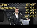 Kenworth 62 72 and 86 Sleeper Comparison