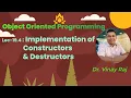 Lec-19 4 Implementation of Constructors Destructors