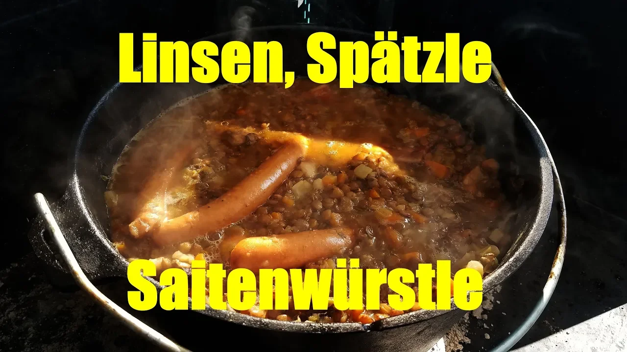 
          
          
          
            
            Linsen mit Spätzle und Saitenwürstle aus dem Dutch Oven
          
        . 