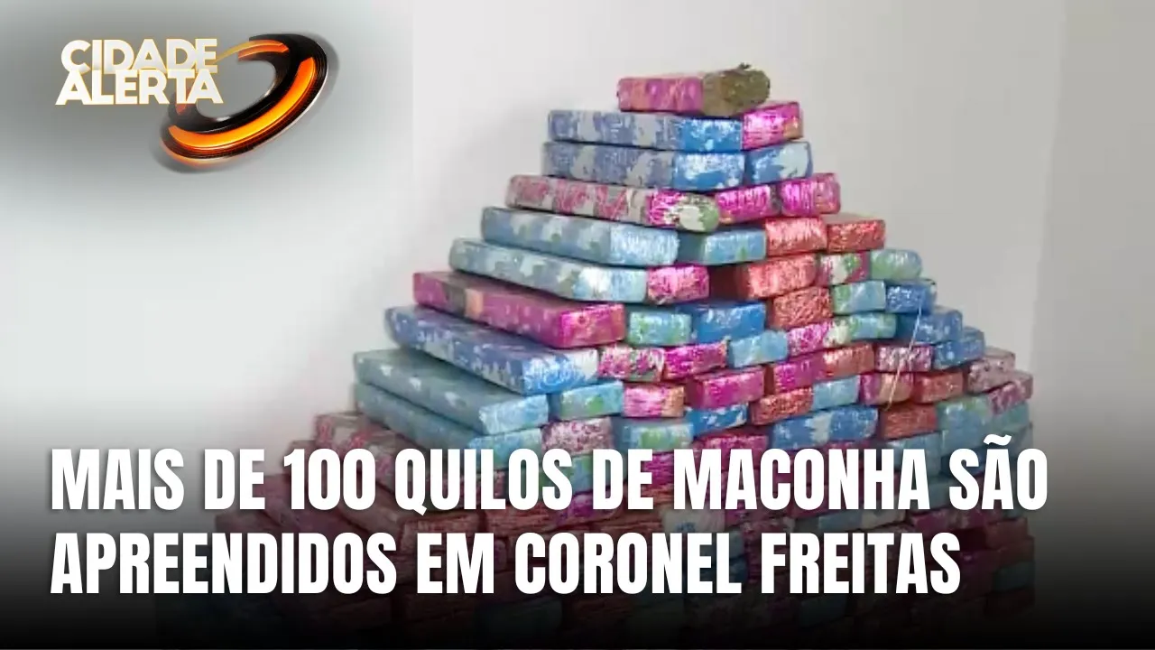 Operação em Coronel Freitas: polícia apreende 100 quilos de maconha