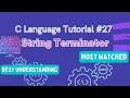 String Terminator C Language Tutorial Hindi