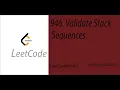 946 Validate Stack Sequences LeetCode Series Solution using pyhton3 omnyevolutions