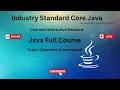 Operators in Java-part4 Java Tutorial Java 2024 Full Stack Java Java Online Training