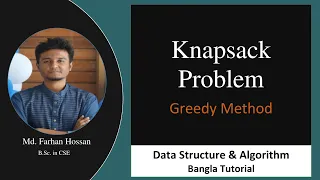 Knapsack Problem Greedy Method Data structure Algorithm Bangla Tutorial