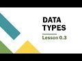 DATA TYPES - Java from Scratch Lesson 0 3