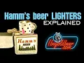 Vintage Hamm s beer Distributor cigarette LIGHTERS explained