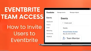 How to Add Team Members in Eventbrite Eventbrite com Access Permissions Tutorial