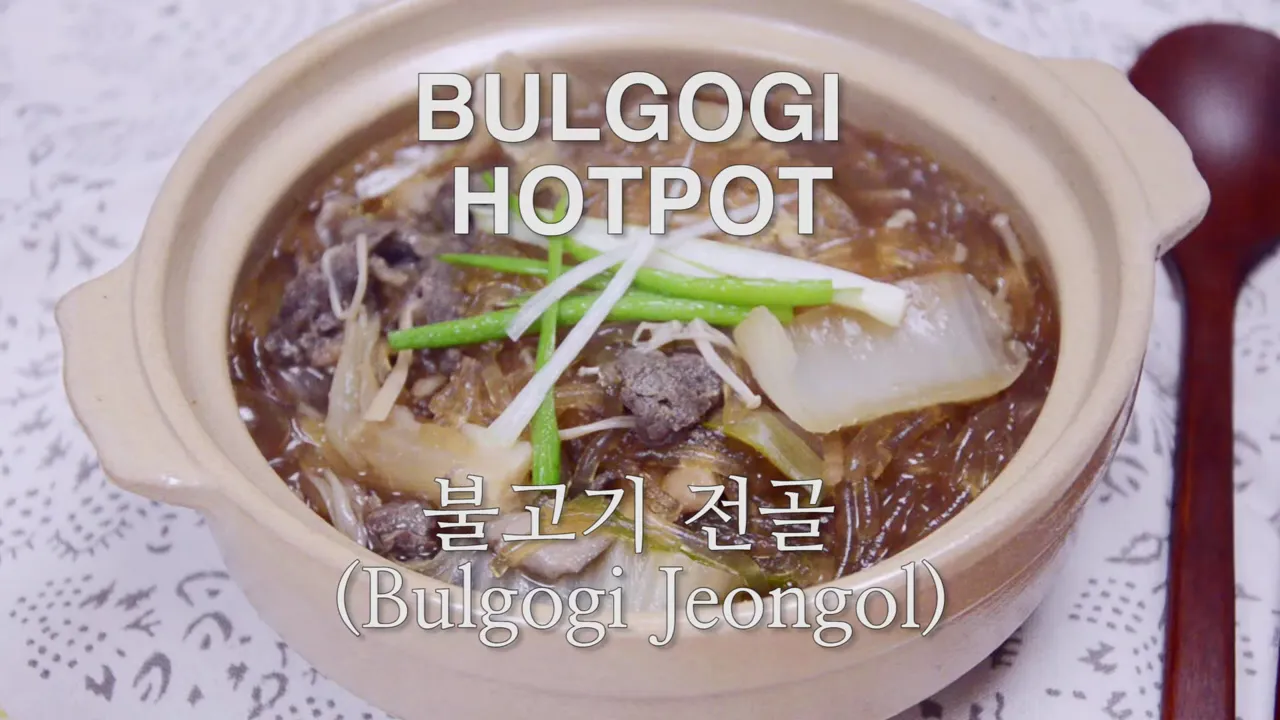 Bulgogi Hot Pot with Glass Noodles ( Bulgogi Jeongol)