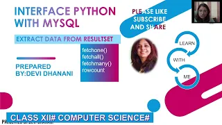 CLASS XII COMPUTER SCIENCE INTERFACE PYTHON WITH MYSQL FETCHONE FETCHALL FETCHMANY