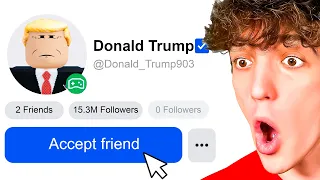 Adding Celebrities On Roblox Until One Plays With Me