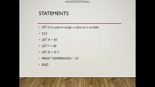 COMMANDS AND STATEMENTS QBASIC CLASS StudyEasy