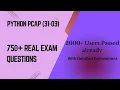 Python PCAP 31-03 Exam Questions 2026
