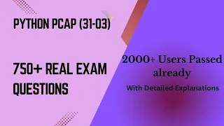 Python PCAP 31-03 Exam Questions 2026