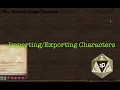Fantasy Grounds Character Export Tutorial