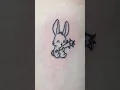 Easter bunny tattoo inspo