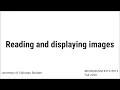 Reading and Displaying Images