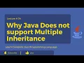 Why Java Does not support Multiple Inheritance Lecture 34 Learn Programming