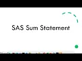 Download Lagu SAS Sum Statement