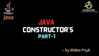 Constructors in Java Part 1 lec 31 Java Tutorials Bhanupriya