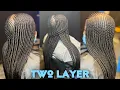 2 LAYER FEED IN BRAIDS TUTORIAL HOW FRIENDLY