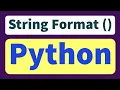 string format Python Programming Class 27 in hindi