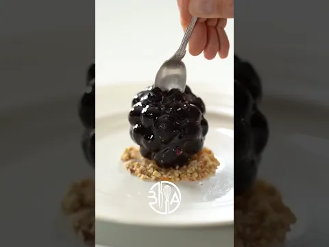 Individual Blackberry Trompe L’Oeil Dessert #shorts #youtubeshorts #