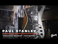 Paul Stanley shows Mark Agnesi his Cracked Mirror PS-10 guitars
