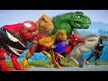 Download Lagu ALL SuperHero Dinosaurs Battle in Jurassic World |Dinosaur Pro 8 SuperHero Team|