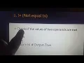 Class 6 module 3 part no 2 comparsion operator