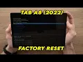 Samsung Galaxy Tab A8 2022 How to Factory Reset Hard Reset