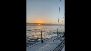 Sunrise on a Sailboat #ourladydefiant #sailboat #sunrise #sailing #liveaboardlife