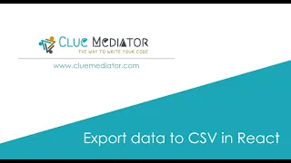 Export data to CSV in React Download button React JSON to CSV file