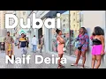Lagu Dubai 🇦🇪 Naif Deira, Gold Souk [4K] Evening Walking Tour