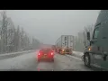 Winter weather conditions on I-84 in Gorge