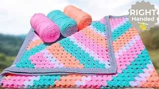 Granny Stitch Blanket with a Flat Fabulous Border - You ve Never Seen It Like This