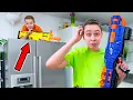 Download Lagu Hiding in Sneaky Places in Extreme NERF Hide and Seek