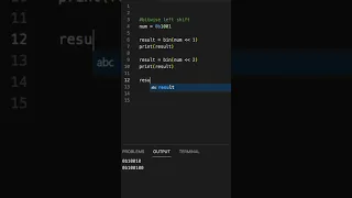 Bitwise LEFTSHIFT operator in Python