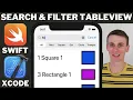 Search and Filter Table View Swift Xcode Tutorial - Search Bar and Scope Buttons