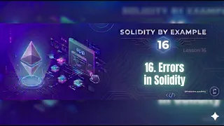 How to Handle Errors in Solidity Custom Errors require revert assert Smart Contract Tutorial