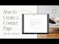 How to Create a Contact Form in Showit