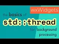 wxWidgets using std thread for background processing
