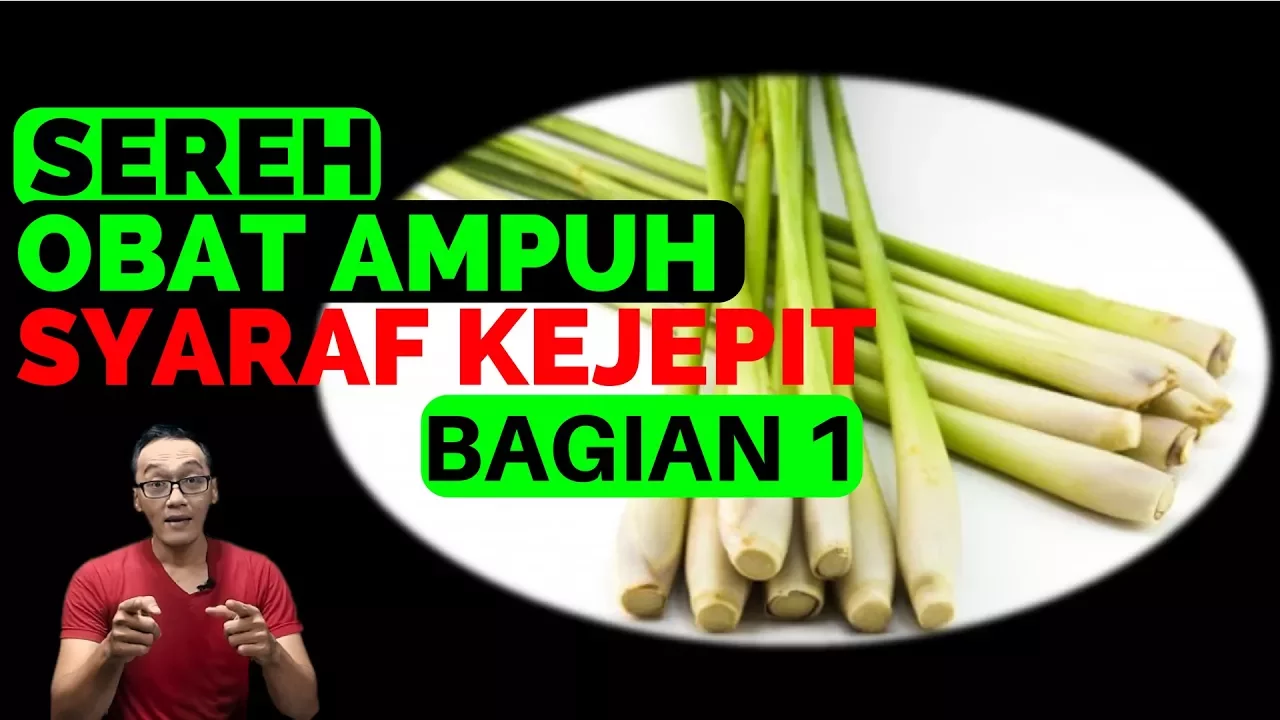 obat tradisional  syaraf kejepit dengan tanaman sereh - di boreh. 