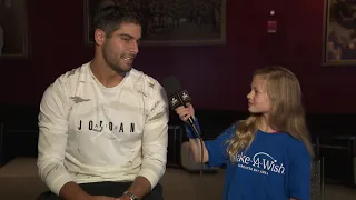 Wish kid Finley interviews Jimmy Garoppolo