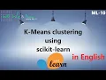 K-Means clustering using Python - Scikit Learn English ML-10 Explained We Data