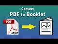 How to convert pdf to booklet format using Adobe Acrobat Pro DC