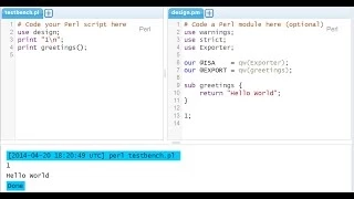 Run Perl Python and Csh in Your Web Browser