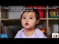 1 Year Developmental Milestone - Uses simple gestures like shaking head no or waving bye bye